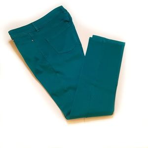 White House Black Market "Feel Beautiful" Bright Teal Slim Ankle Jeans, Sz 2